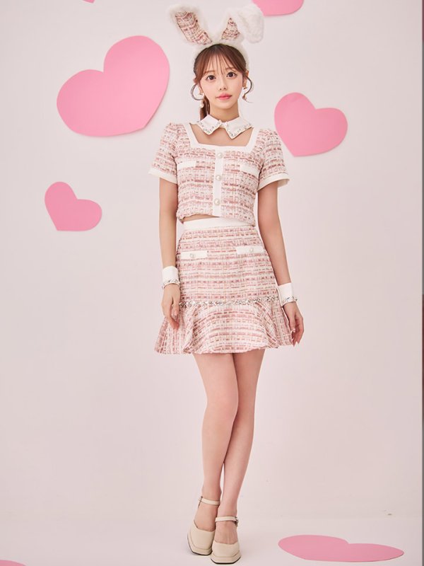 画像7: 【SALE!!】【即日発送】【ハロウィン】 ツイードセットアップバニー【コスプレ6点セット】【XS-Mサイズ/1カラー】[HC03]