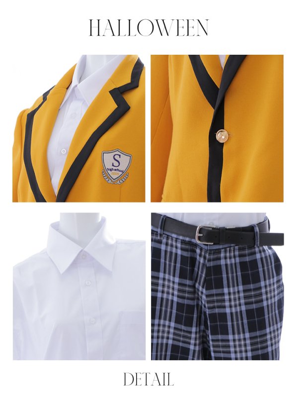 画像18: 【SALE!!】【ハロウィン】 男子高校生制服 【コスプレ5点セット】【M-XLサイズ/1カラー】[OF01]