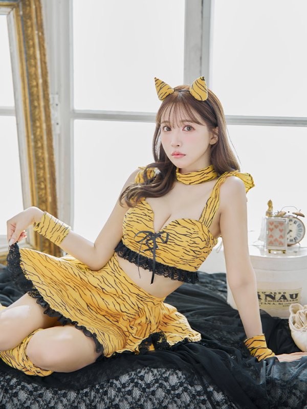 画像13: 【即日発送】【ハロウィン】セットアップフレアスカート鬼コスプレ【コスプレ6点セット】【S-Mサイズ/1カラー】[OF01]