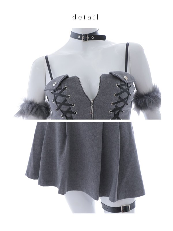 画像23: 【ハロウィン】レースアップオオカミセットアップ 【コスプレ8点セット】[HC03]