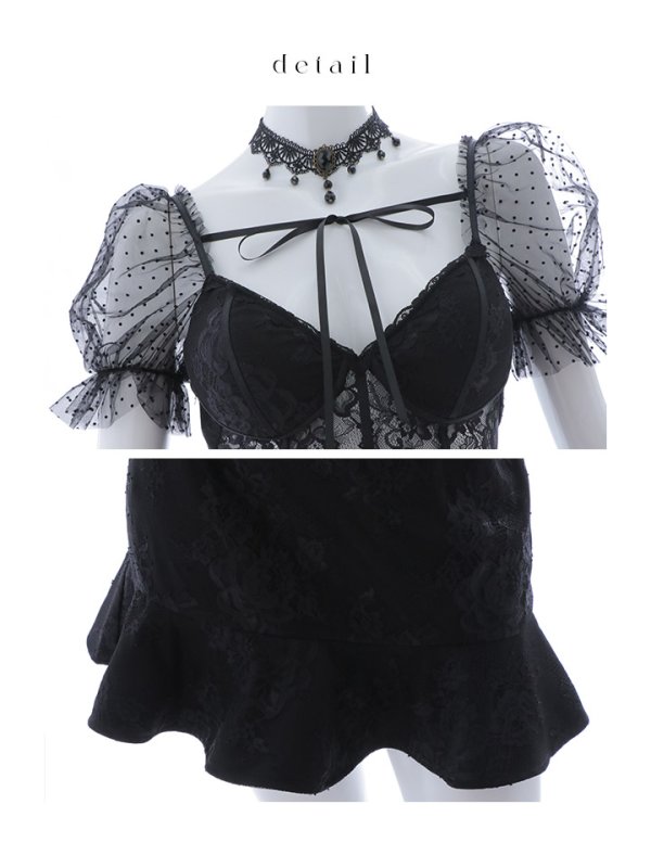 画像20: 【即日発送！】【ハロウィン】セクシーレースバニー半袖セットアップ 【コスプレ7点セット】[OF04]