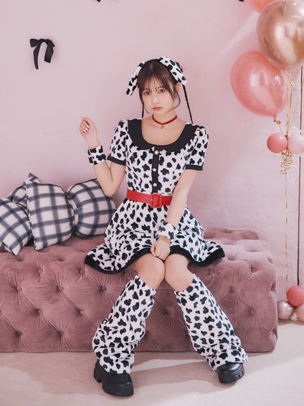 画像17: 【即日発送！】【ハロウィン】ダルメシアンミニフレアワンピース 【コスプレ点セット】 【S-XLサイズ/1カラー】[OF01]