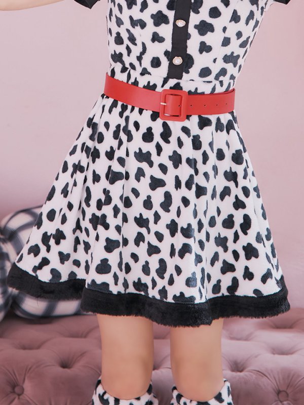 画像20: 【即日発送！】【ハロウィン】ダルメシアンミニフレアワンピース 【コスプレ点セット】 【S-XLサイズ/1カラー】[OF01]