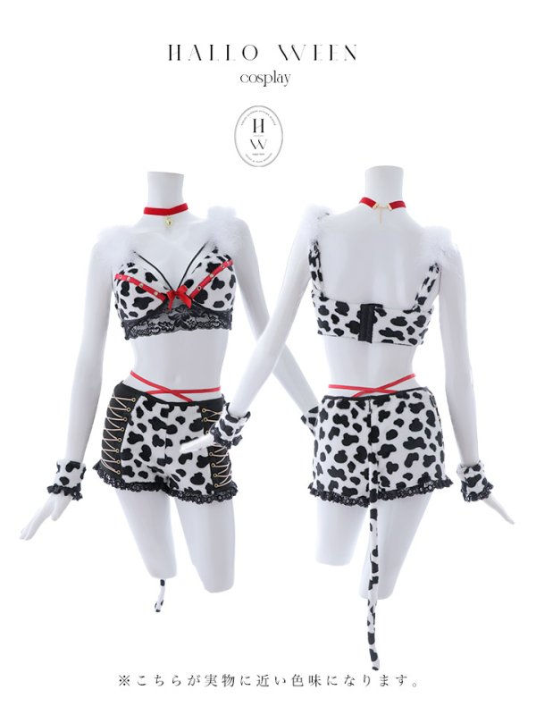画像16: 【即日発送！】【ハロウィン】【sugar nine×マリームーンコラボ】ダルメシアンショートパンツセットアップ 【コスプレ6点セット】 【XS-Mサイズ/1カラー】[OF01]