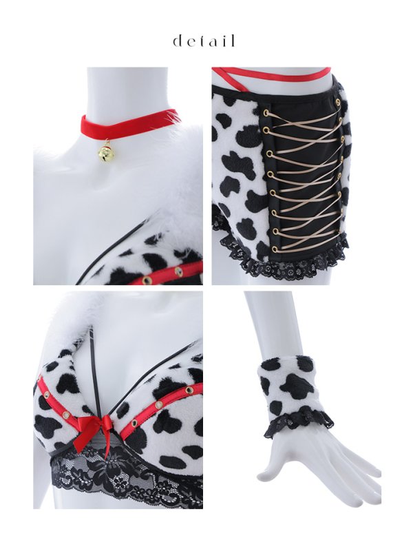 画像18: 【即日発送！】【ハロウィン】【sugar nine×マリームーンコラボ】ダルメシアンショートパンツセットアップ 【コスプレ6点セット】 【XS-Mサイズ/1カラー】[OF01]