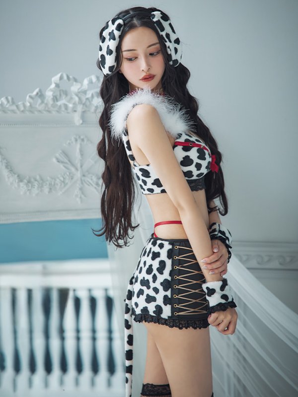 画像7: 【即日発送！】【ハロウィン】【sugar nine×マリームーンコラボ】ダルメシアンショートパンツセットアップ 【コスプレ6点セット】 【XS-Mサイズ/1カラー】[OF01]