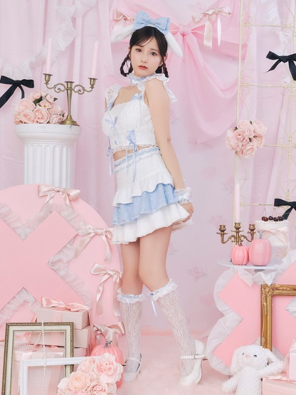 画像8: 【SALE!!】【即日発送！】【ハロウィン】ホワイトパピーセットアップ 【コスプレ6点セット】[OF01]