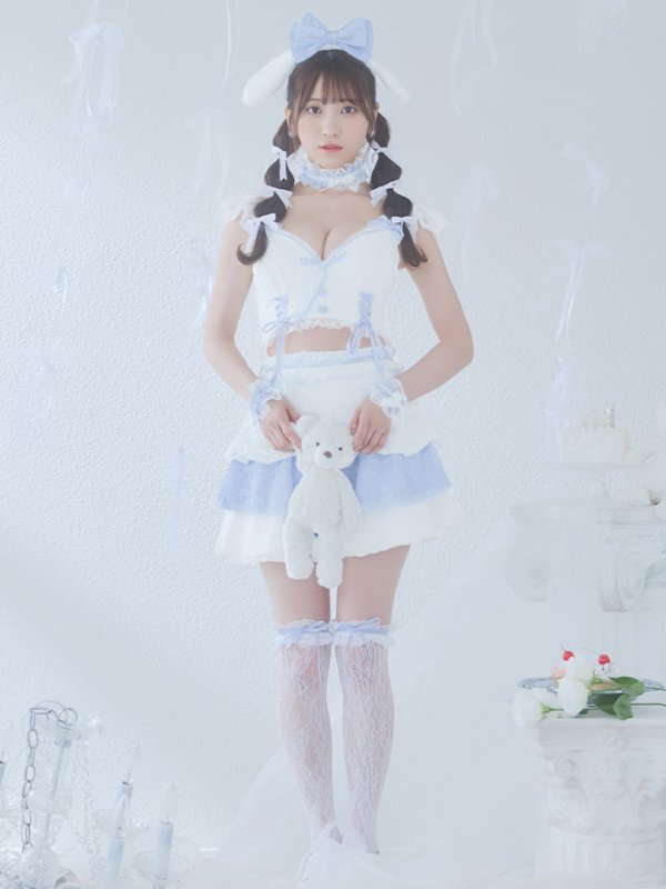 画像3: 【SALE!!】【即日発送！】【ハロウィン】ホワイトパピーセットアップ 【コスプレ6点セット】[OF01]