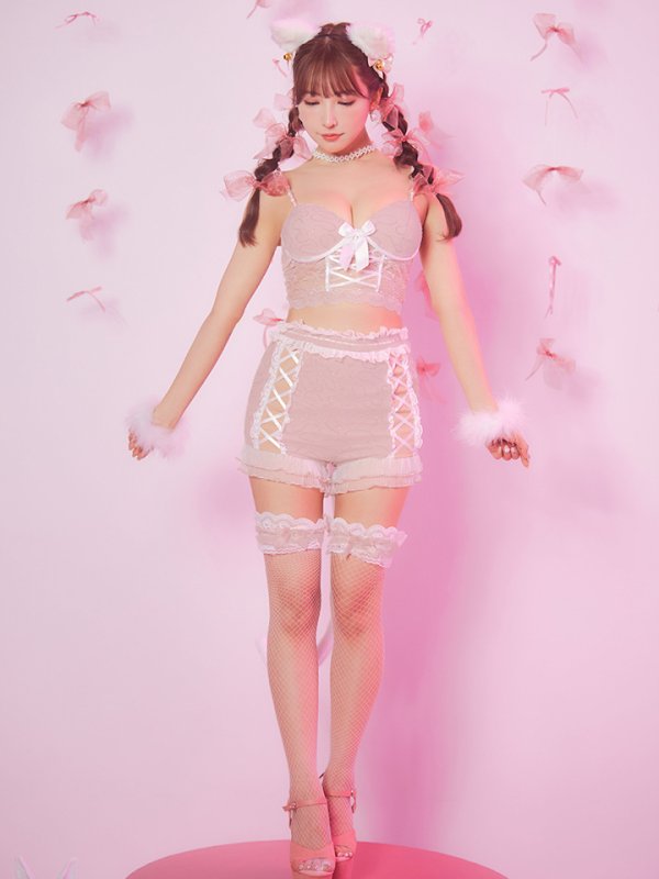 画像7: 【SALE!!】【ハロウィン】 キラキラキャットパンツセットアップ 【コスプレ6点セット】 【XS-Mサイズ/2カラー】[OF04]