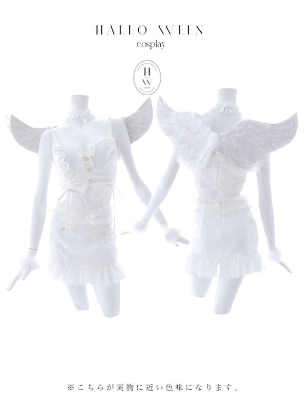 画像24: 【即日発送】【ハロウィン】セクシーエンジェルセットアップ 【コスプレ7点セット】【XS-Mサイズ/1カラー】[OF04-H]