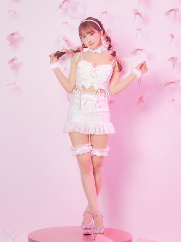 画像16: 【即日発送】【ハロウィン】セクシーエンジェルセットアップ 【コスプレ7点セット】【XS-Mサイズ/1カラー】[OF04-H]