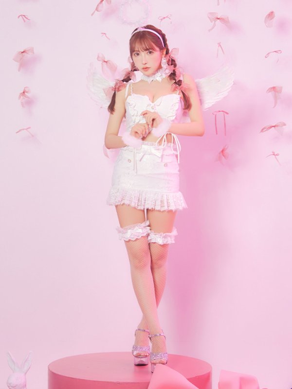 画像17: 【即日発送】【ハロウィン】セクシーエンジェルセットアップ 【コスプレ7点セット】【XS-Mサイズ/1カラー】[OF04-H]