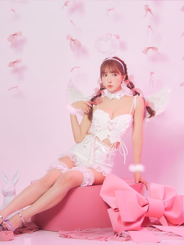 画像22: 【即日発送】【ハロウィン】セクシーエンジェルセットアップ 【コスプレ7点セット】【XS-Mサイズ/1カラー】[OF04-H]