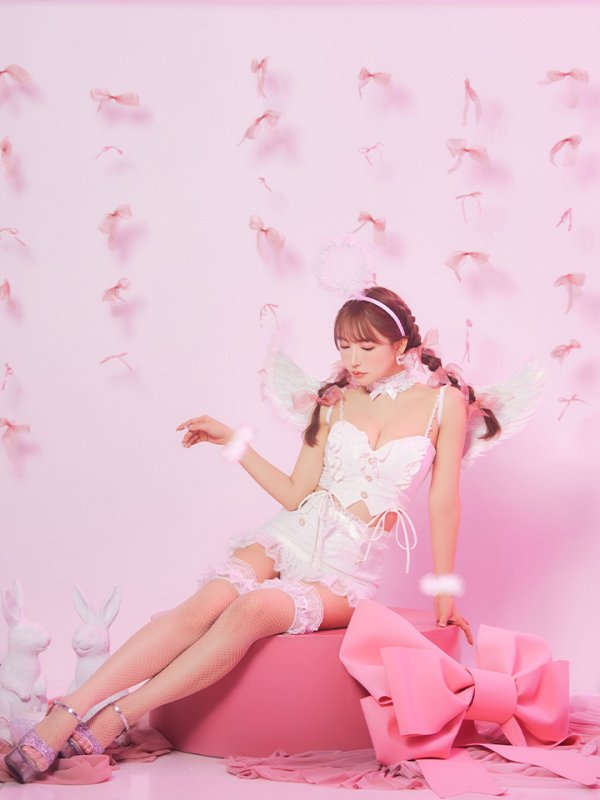 画像23: 【即日発送】【ハロウィン】セクシーエンジェルセットアップ 【コスプレ7点セット】【XS-Mサイズ/1カラー】[OF04-H]