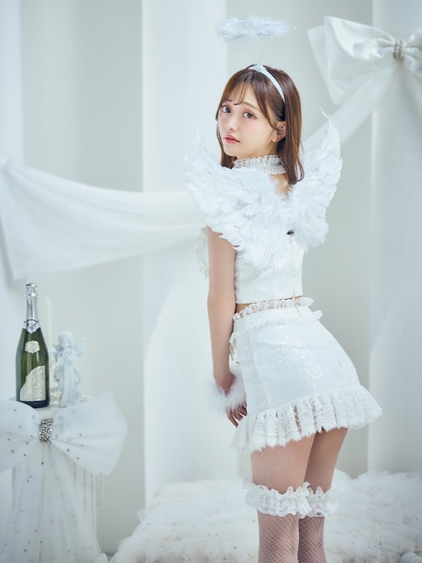 画像15: 【即日発送】【ハロウィン】セクシーエンジェルセットアップ 【コスプレ7点セット】【XS-Mサイズ/1カラー】[OF04-H]