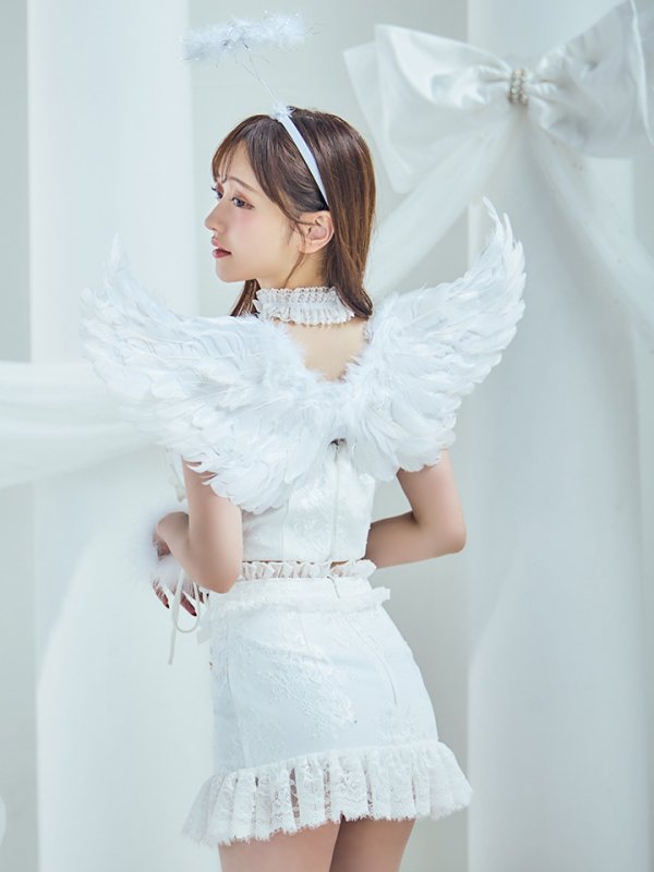 画像16: 【即日発送】【ハロウィン】セクシーエンジェルセットアップ 【コスプレ7点セット】【XS-Mサイズ/1カラー】[OF04-H]