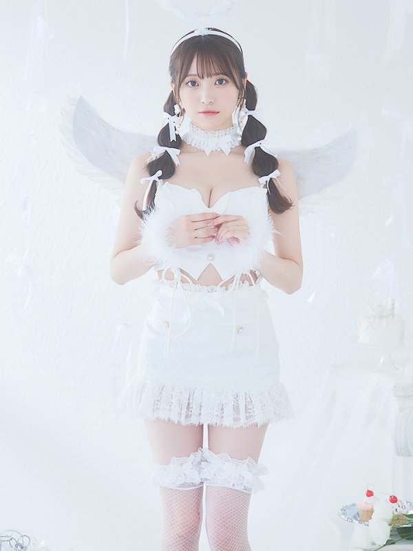 画像11: 【即日発送】【ハロウィン】セクシーエンジェルセットアップ 【コスプレ7点セット】【XS-Mサイズ/1カラー】[OF04-H]