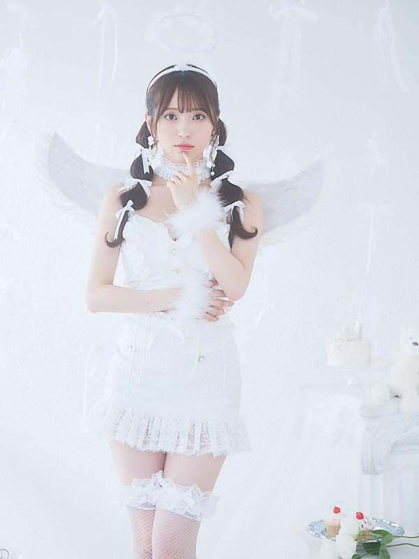 画像12: 【即日発送】【ハロウィン】セクシーエンジェルセットアップ 【コスプレ7点セット】【XS-Mサイズ/1カラー】[OF04-H]