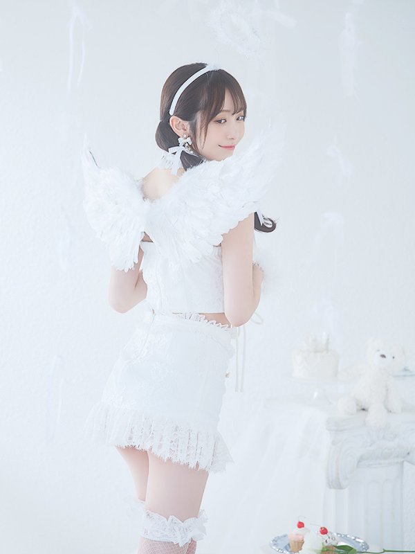 画像14: 【即日発送】【ハロウィン】セクシーエンジェルセットアップ 【コスプレ7点セット】【XS-Mサイズ/1カラー】[OF04-H]