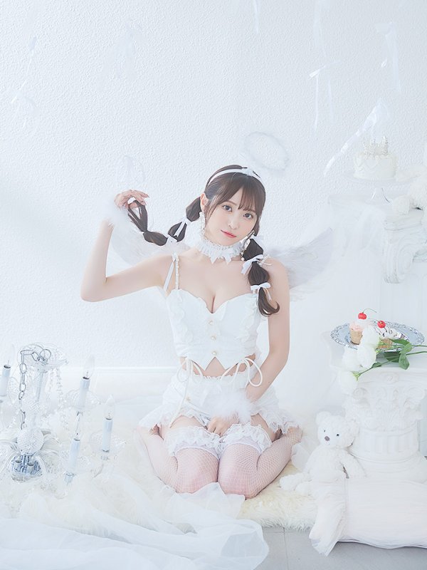 画像16: 【即日発送】【ハロウィン】セクシーエンジェルセットアップ 【コスプレ7点セット】【XS-Mサイズ/1カラー】[OF04-H]