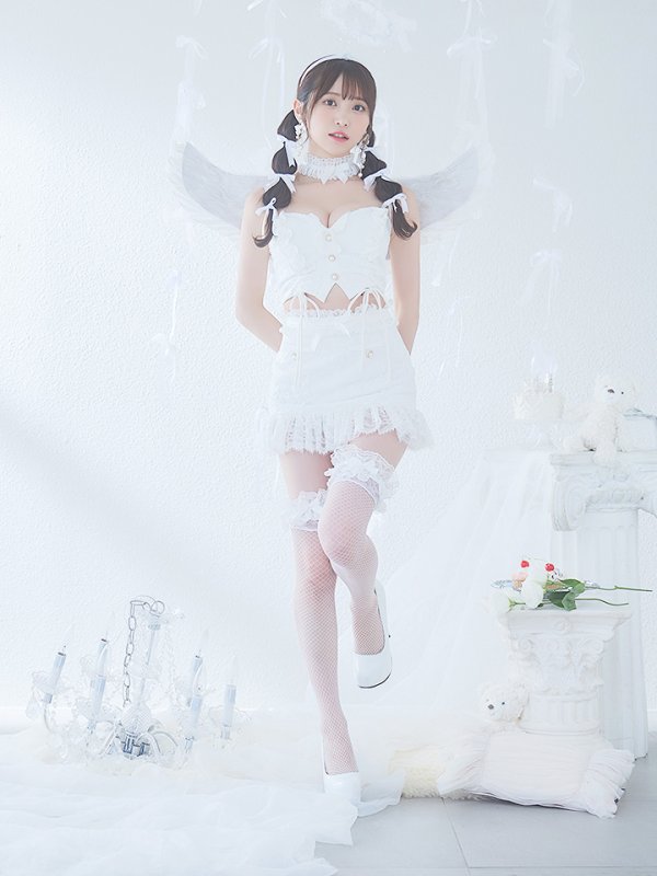 画像6: 【即日発送】【ハロウィン】セクシーエンジェルセットアップ 【コスプレ7点セット】【XS-Mサイズ/1カラー】[OF04-H]