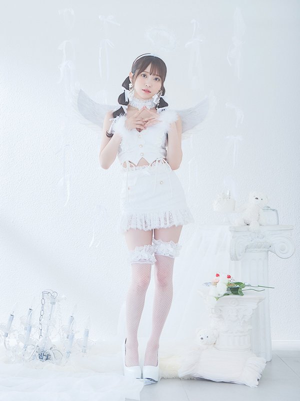 画像8: 【即日発送】【ハロウィン】セクシーエンジェルセットアップ 【コスプレ7点セット】【XS-Mサイズ/1カラー】[OF04-H]