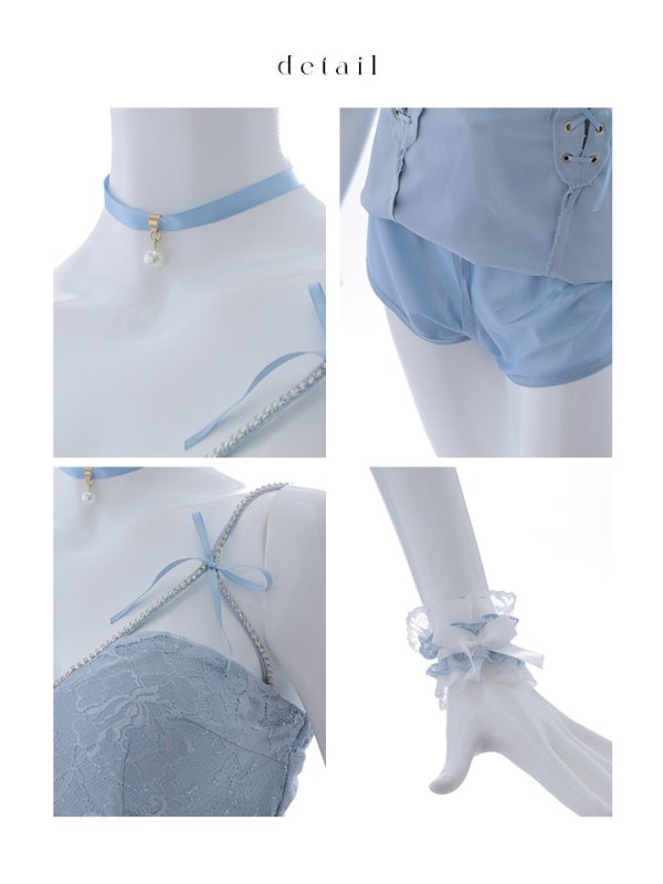 画像40: 【SALE!!】【即日発送！】【ハロウィン】レースリボンバニータイトミニセットアップ 【コスプレ8点セット】 【XS-Lサイズ/3カラー】[OF04]