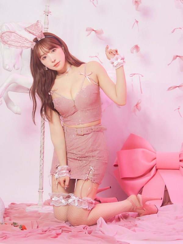 画像14: 【SALE!!】【即日発送！】【ハロウィン】レースリボンバニータイトミニセットアップ 【コスプレ8点セット】 【XS-Lサイズ/3カラー】[OF04]