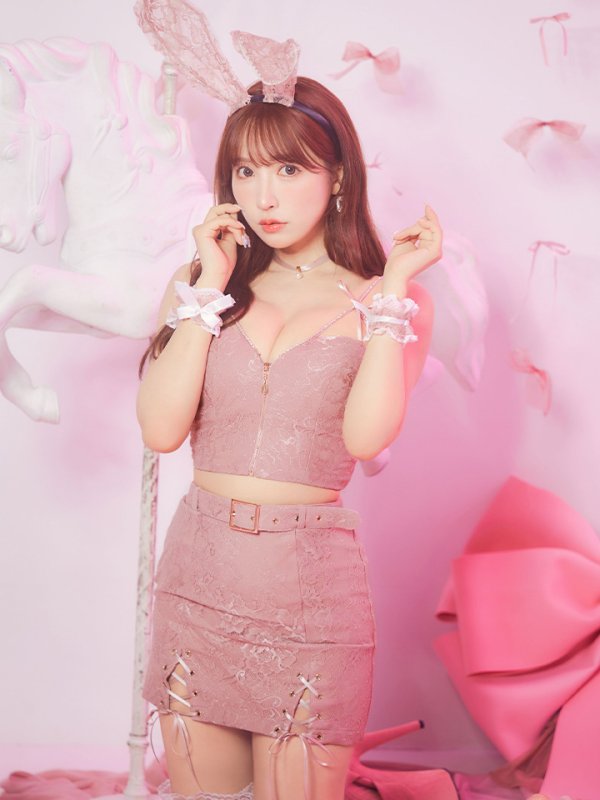 画像16: 【SALE!!】【即日発送！】【ハロウィン】レースリボンバニータイトミニセットアップ 【コスプレ8点セット】 【XS-Lサイズ/3カラー】[OF04]