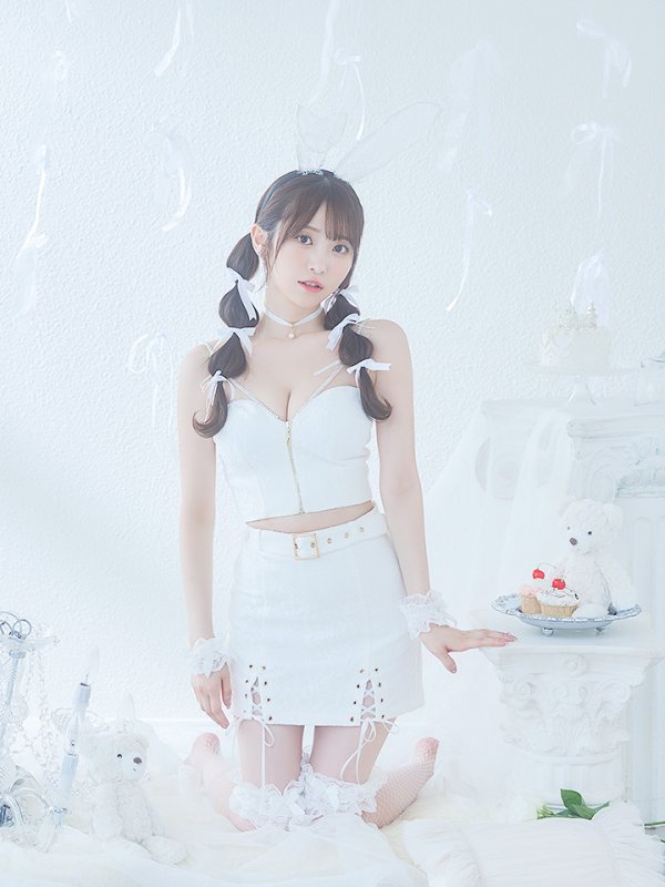 画像17: 【SALE!!】【即日発送！】【ハロウィン】レースリボンバニータイトミニセットアップ 【コスプレ8点セット】 【XS-Lサイズ/3カラー】[OF04]