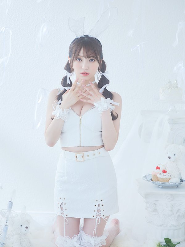 画像20: 【SALE!!】【即日発送！】【ハロウィン】レースリボンバニータイトミニセットアップ 【コスプレ8点セット】 【XS-Lサイズ/3カラー】[OF04]