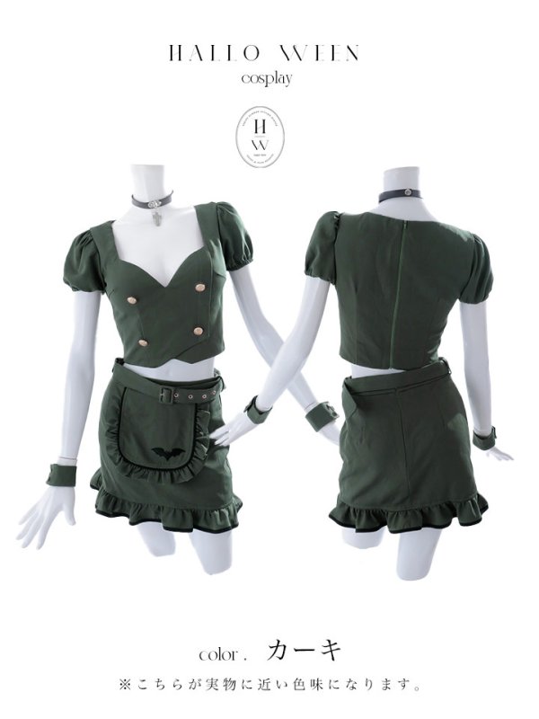 画像19: 【SALE!!】【即日発送！】【ハロウィン】 蝙蝠メイドミニセットアップ 【コスプレ7点セット】 【XS-Mサイズ/2カラー】[OF04]