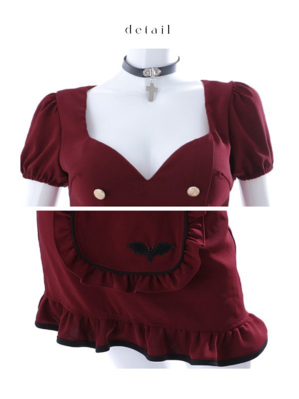 画像16: 【SALE!!】【即日発送！】【ハロウィン】 蝙蝠メイドミニセットアップ 【コスプレ7点セット】 【XS-Mサイズ/2カラー】[OF04]