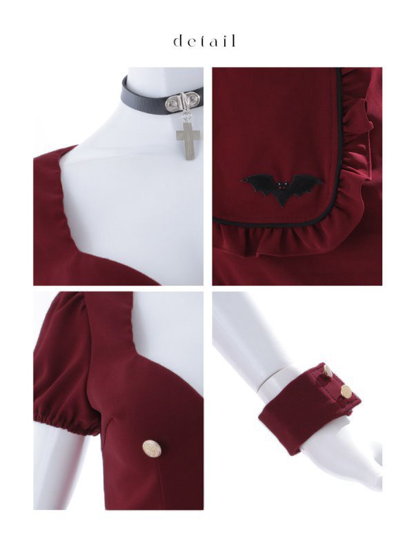 画像17: 【SALE!!】【即日発送！】【ハロウィン】 蝙蝠メイドミニセットアップ 【コスプレ7点セット】 【XS-Mサイズ/2カラー】[OF04]