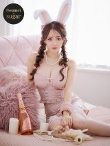 【即日発送！】【ハロウィン】 レースアップ バニーセットアップ 【コスプレ7点セット】 【XS-Mサイズ/1カラー】[YMT]
