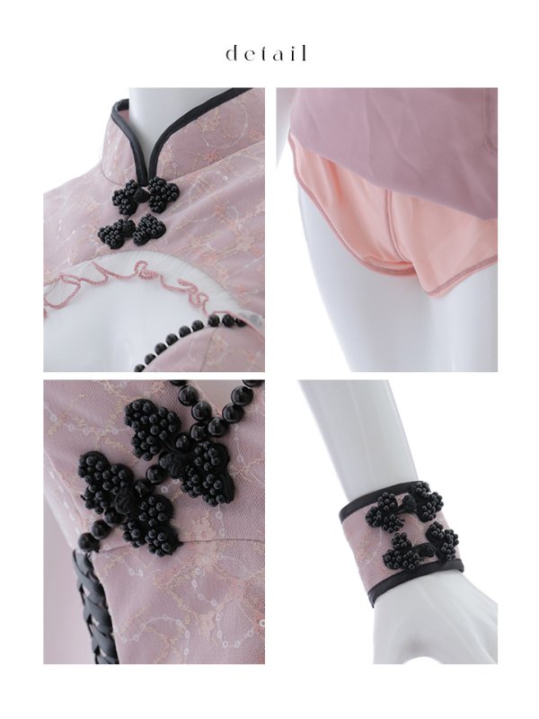 画像38: 【SALE!!】【即日発送！】【ハロウィン】 レースチャイナセットアップ 【コスプレ5点セット】【XS-Lサイズ】(SE01YN)[OF04]