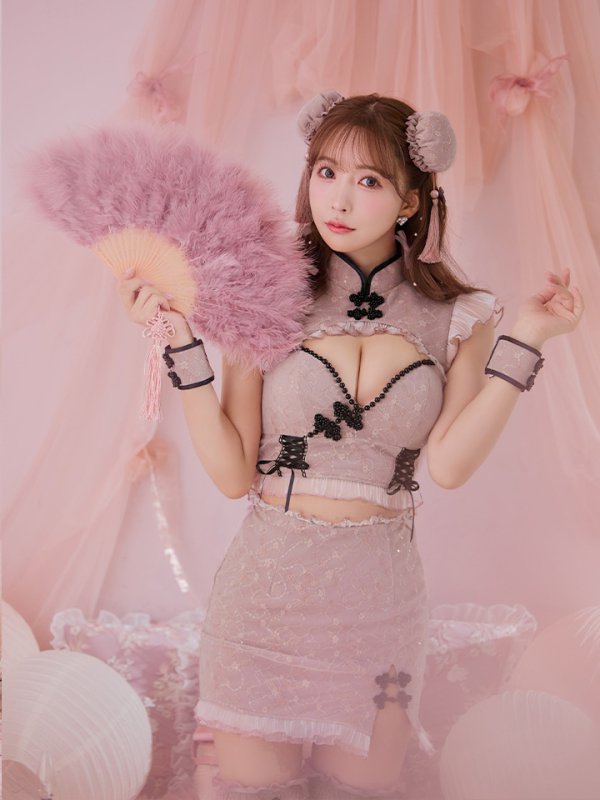 画像10: 【SALE!!】【即日発送！】【ハロウィン】 レースチャイナセットアップ 【コスプレ5点セット】【XS-Lサイズ】(SE01YN)[OF04]