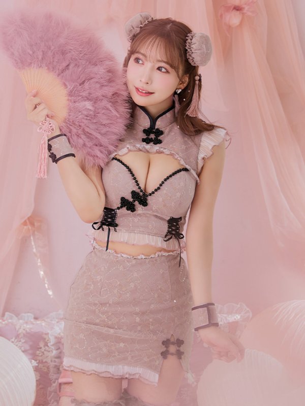 画像12: 【SALE!!】【即日発送！】【ハロウィン】 レースチャイナセットアップ 【コスプレ5点セット】【XS-Lサイズ】(SE01YN)[OF04]