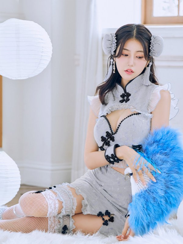 画像30: 【SALE!!】【即日発送！】【ハロウィン】 レースチャイナセットアップ 【コスプレ5点セット】【XS-Lサイズ】(SE01YN)[OF04]