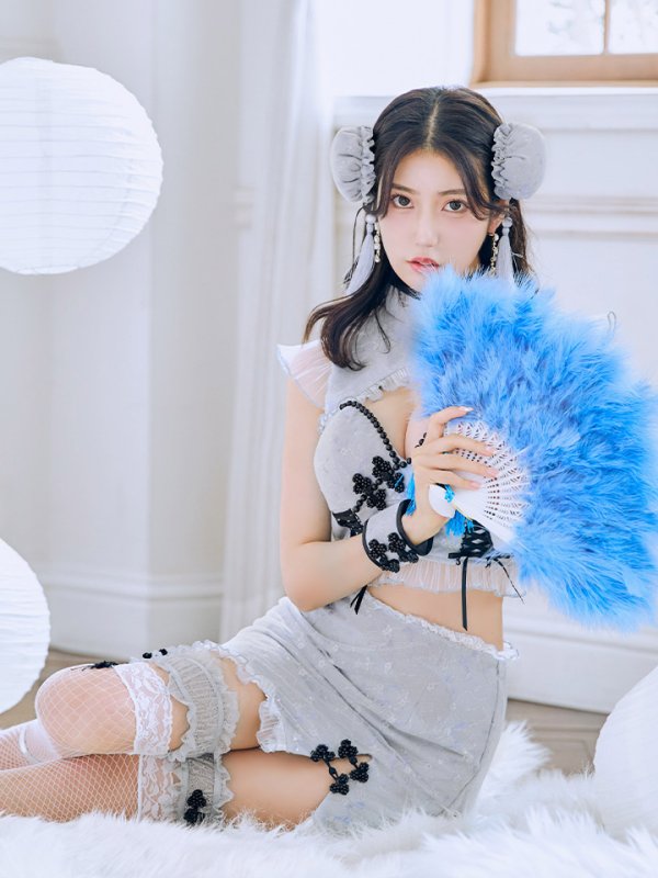 画像31: 【SALE!!】【即日発送！】【ハロウィン】 レースチャイナセットアップ 【コスプレ5点セット】【XS-Lサイズ】(SE01YN)[OF04]