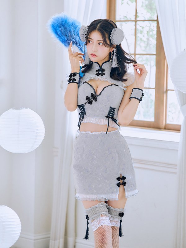 画像27: 【SALE!!】【即日発送！】【ハロウィン】 レースチャイナセットアップ 【コスプレ5点セット】【XS-Lサイズ】(SE01YN)[OF04]