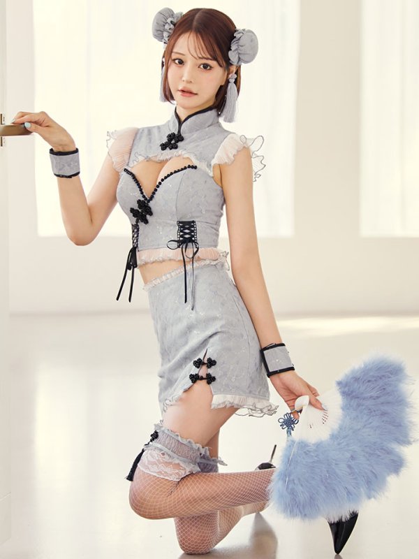 画像15: 【SALE!!】【即日発送！】【ハロウィン】 レースチャイナセットアップ 【コスプレ5点セット】【XS-Lサイズ】(SE01YN)[HC03]