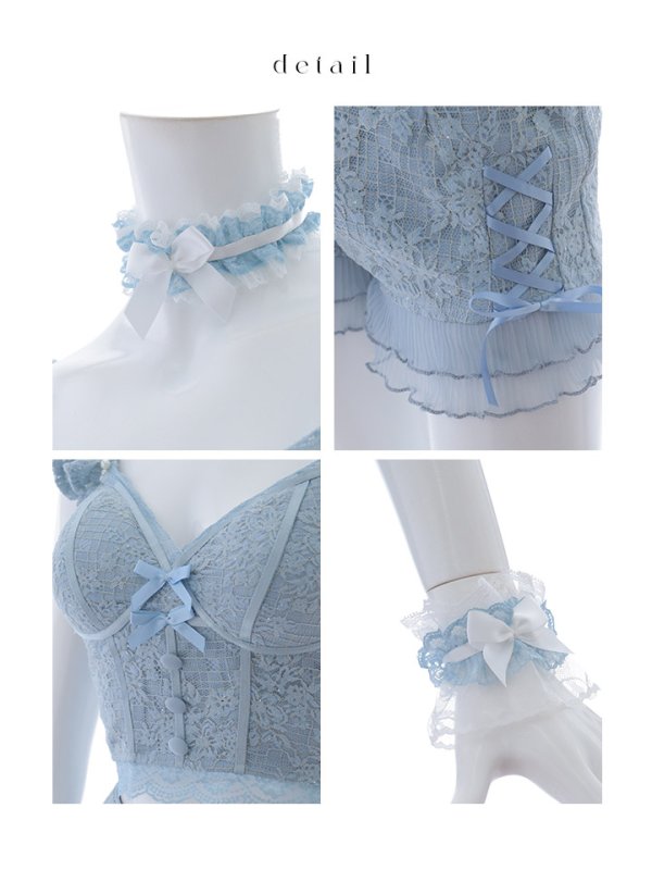 画像38: 【SALE!!】【即日発送！】【ハロウィン】 総レースバニー編み上げセットアップ【コスプレ7点セット】【XS-Mサイズ/2カラー】[HC03]