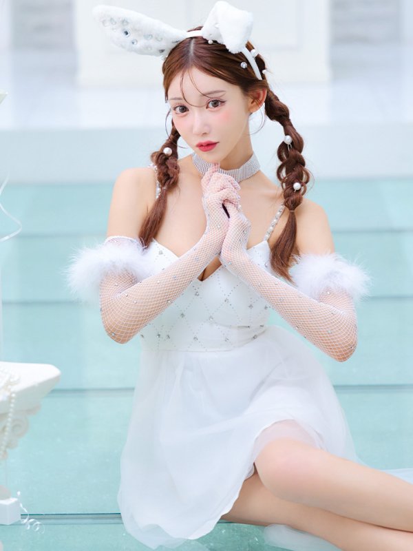 画像22: 【ハロウィン】 バニービジューフレアワンピース 【コスプレ5点セット】 【XS-Mサイズ/2カラー】[OF04]