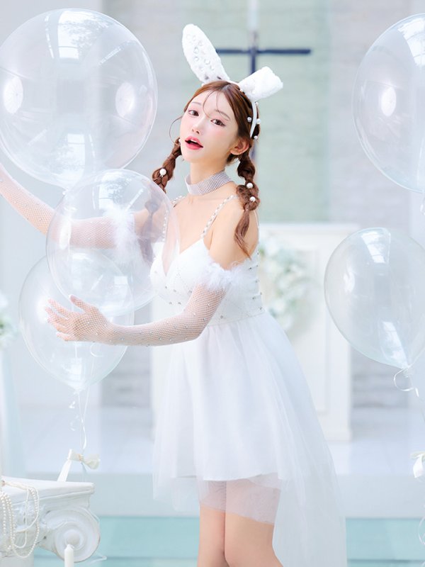 画像24: 【ハロウィン】 バニービジューフレアワンピース 【コスプレ5点セット】 【XS-Mサイズ/2カラー】[OF04]