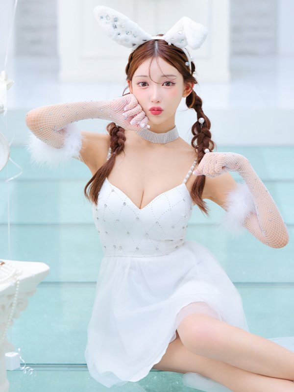 画像25: 【ハロウィン】 バニービジューフレアワンピース 【コスプレ5点セット】 【XS-Mサイズ/2カラー】[OF04]