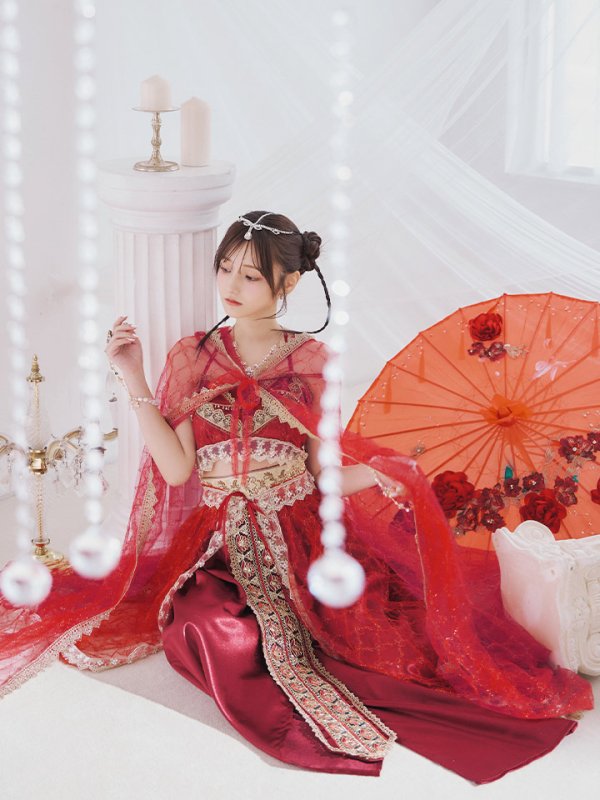 画像11: 【即日発送】アラビアンガール/アラジンコスプレセット【ハロウィン7点セット】【フリーサイズ/4カラー】[HC03]