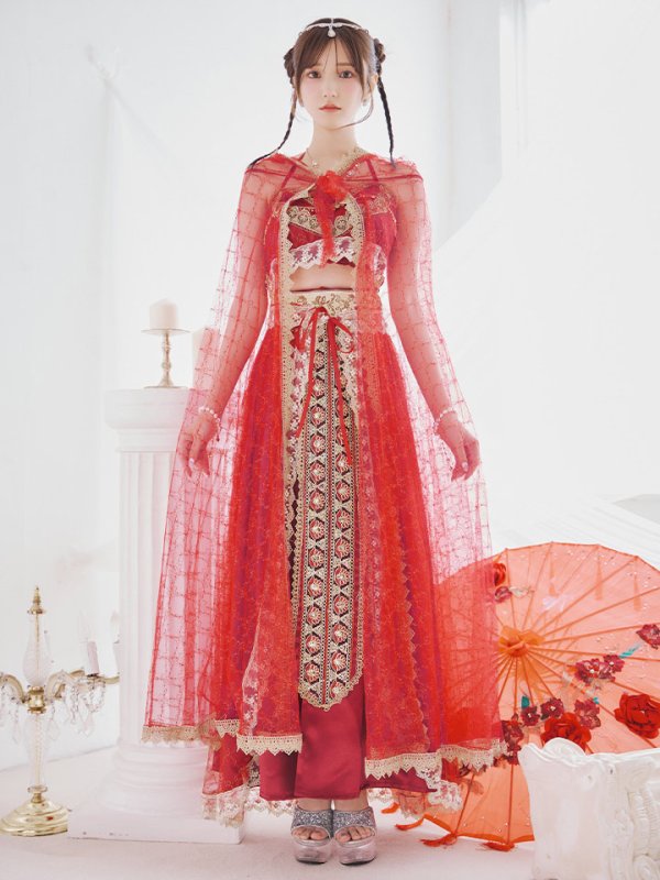 画像4: 【即日発送】アラビアンガール/アラジンコスプレセット【ハロウィン7点セット】【フリーサイズ/4カラー】[HC03]