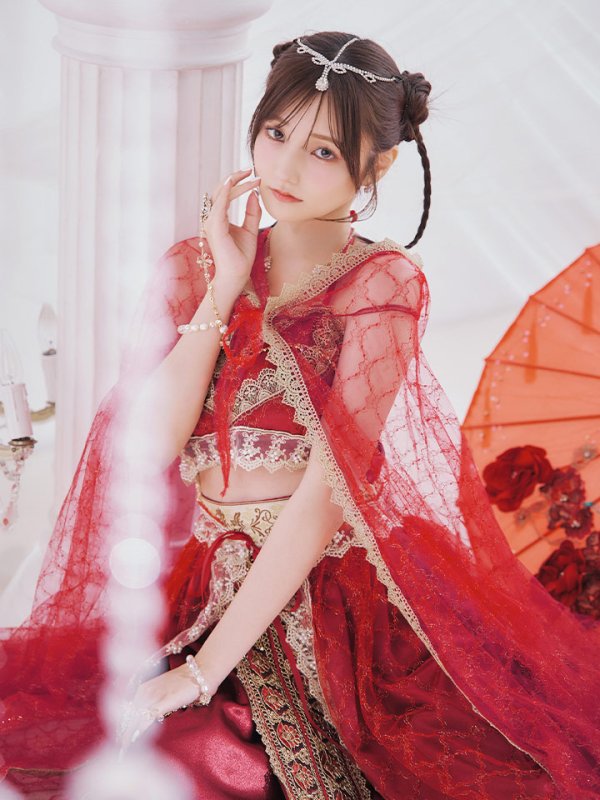 画像6: 【即日発送】アラビアンガール/アラジンコスプレセット【ハロウィン7点セット】【フリーサイズ/4カラー】[HC03]