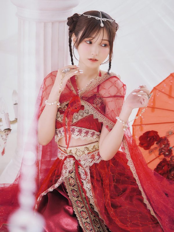 画像7: 【即日発送】アラビアンガール/アラジンコスプレセット【ハロウィン7点セット】【フリーサイズ/4カラー】[HC03]